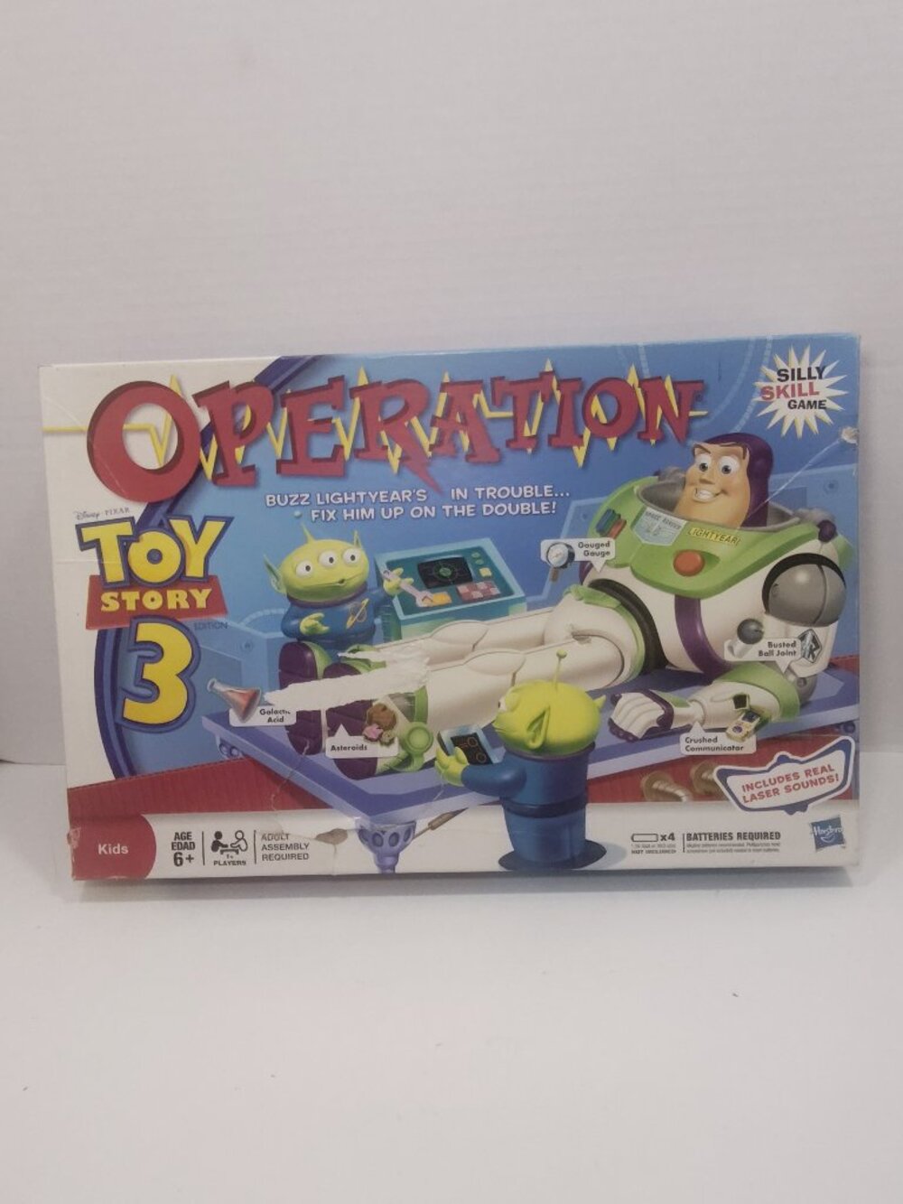 Operation Toy Story 3 Buzz Lightyear Game Complete Tested Works Hasbro MB